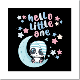 Hello little One Smart Cookie Sweet little panda cute baby outfit Posters and Art